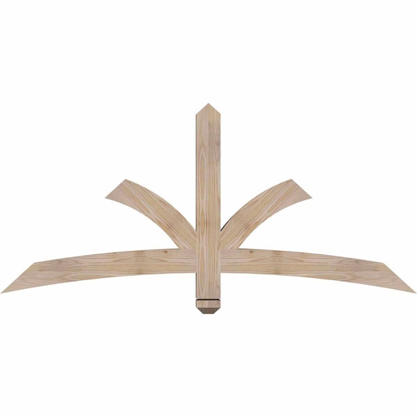 Ekena Millwork Davenport Smooth Timber Gable Bracket, Douglas Fir, 60"W x 27"H x 3 1/2"D x 3 1/2"F, 11/12 Pitch GBW060X27X0404DAV00SDF - main
